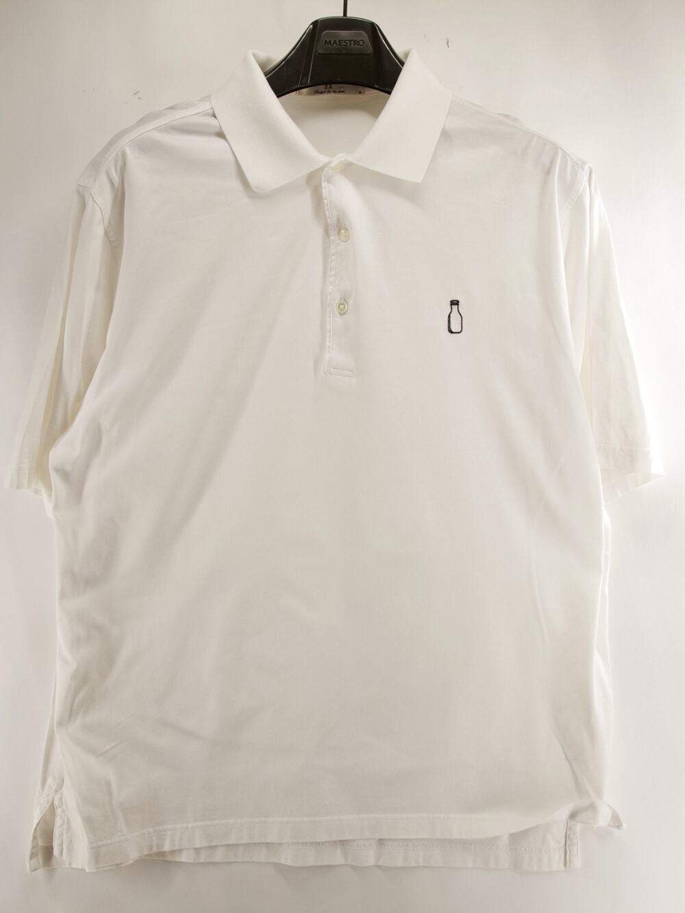 FAIRWAY GREENE McArthur Golf Club Polo Shirt Mens L White Mercerized Milk Bottle